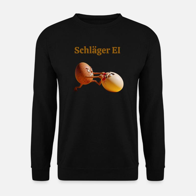 Racket Egg – Funny Egg Fight - Unisex Sweatshirt - black