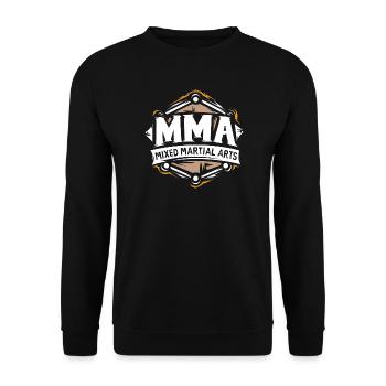 Logo MMA – Conception de combattant d’arts martiaux mixtes - Sweat-shirt Unisexe - noir - Devant - Alina (178cm) & Michal (187cm)