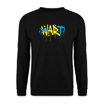 Art War Peace Make art not war - Unisex Sweatshirt - black - Front - Alina (178cm) & Michal (187cm)