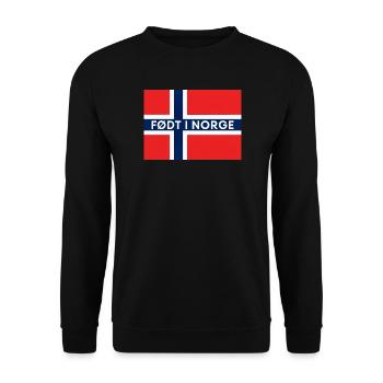 Drapeau norvégien – Né en Norvège - Sweat-shirt Unisexe - noir - Devant - Alina (178cm) & Michal (187cm)