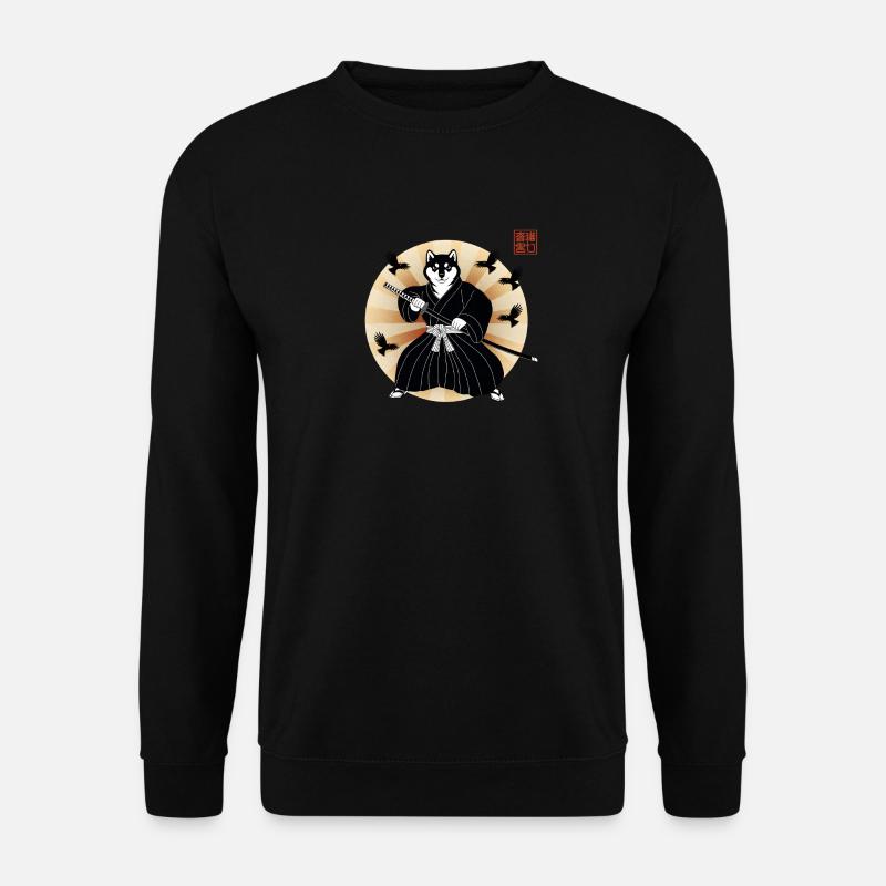 Shiba Samurai - Unisex Pullover - Schwarz