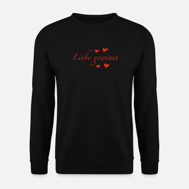 Liebe gewinnt - Unisex Pullover - Schwarz