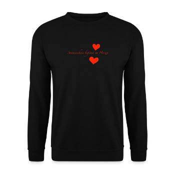 Sunshine begins in the heart - Unisex Sweatshirt - black - Front - Alina (178cm) & Michal (187cm)