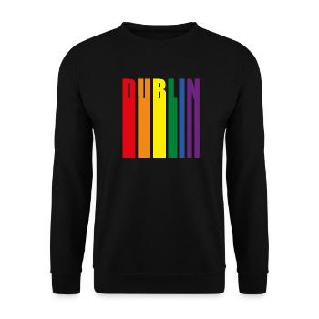 Cadeau de la fierté arc-en-ciel de Dublin - Sweat-shirt Unisexe - noir - Devant - Alina (178cm) & Michal (187cm)