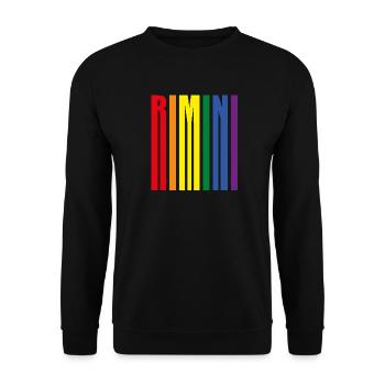 Rimini Rainbow Pride Cadeau Vacances Mer - Sweat-shirt Unisexe - noir - Devant - Alina (178cm) & Michal (187cm)