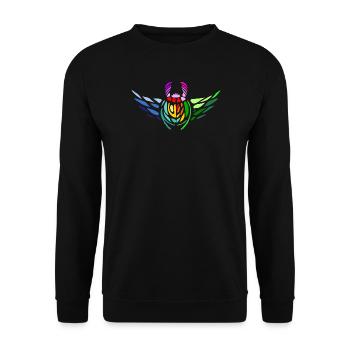 Pride Scarab – Diversity and Transformation - Unisex Sweatshirt - black - Front - Alina (178cm) & Michal (187cm)