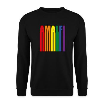 Amalfi Rainbow Pride Gift - Unisex Sweatshirt - black - Front - Alina (178cm) & Michal (187cm)