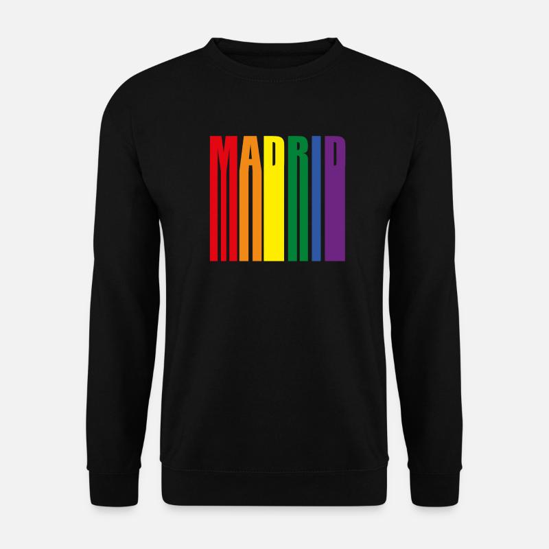 Madrid Spain Rainbow Pride Gift - Unisex Sweatshirt - black