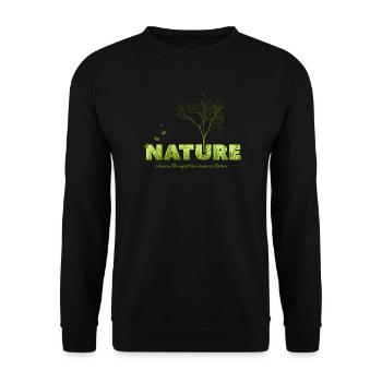 Vivid tree and nature motif for clothing - Unisex Sweatshirt - black - Front - Alina (178cm) & Michal (187cm)