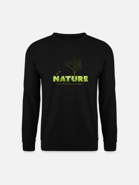 Lebendige Baum- und Naturmotiv für Kleidung - Unisex Pullover - Schwarz