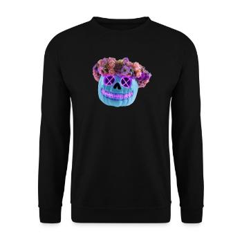 Blüte & Untergang - Unisex Pullover - Schwarz - Vorne - Alina (178cm) & Michal (187cm)