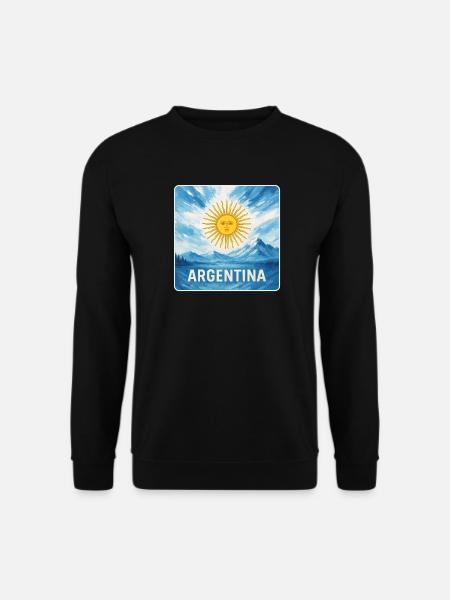 Argentinien Nationalfarben Design - Unisex Pullover - Schwarz