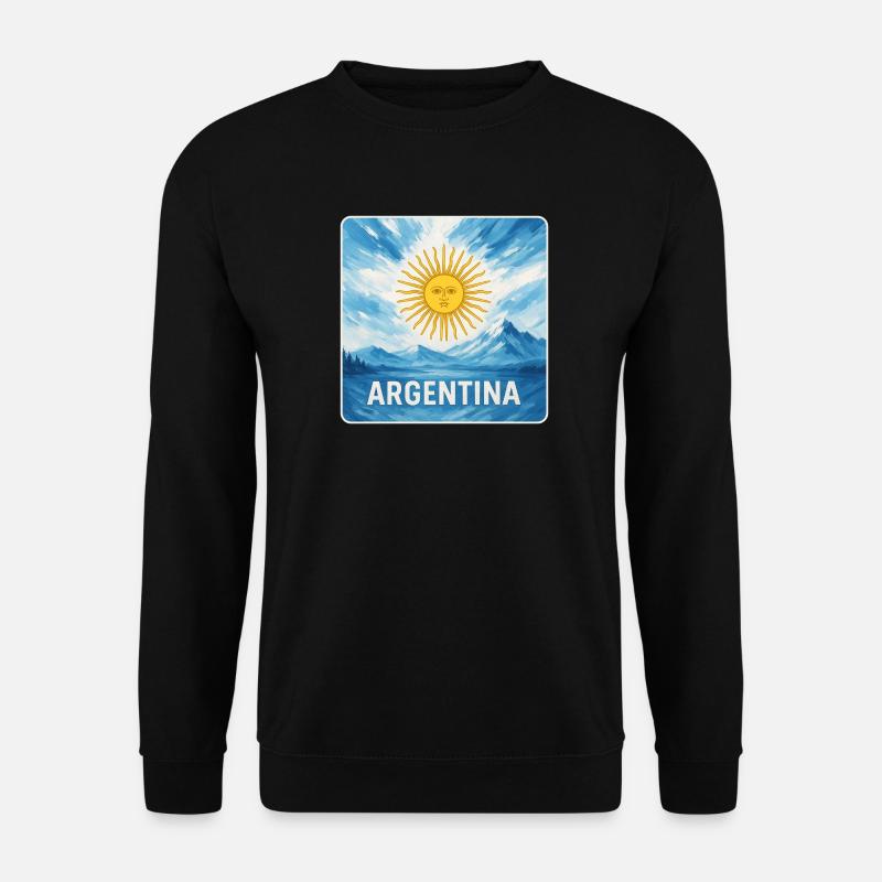 Argentinien Nationalfarben Design - Unisex Pullover - Schwarz