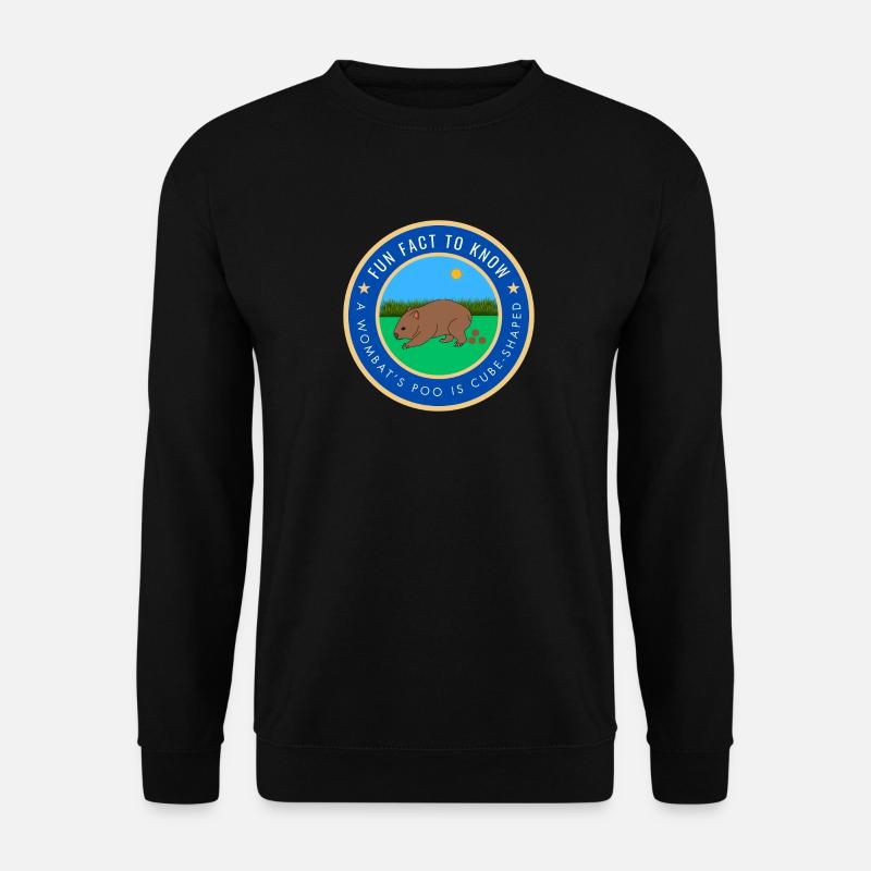 A wombat's poo is cube-shaped - Unisex Sweatshirt - black