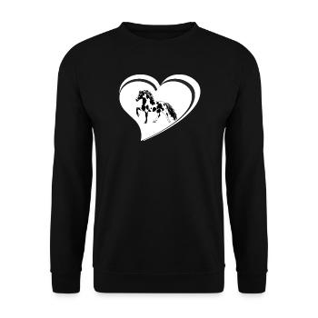 Noble escargot de cheval islandais à Tölt dames filles - Sweat-shirt Unisexe - noir - Devant - Alina (178cm) & Michal (187cm)