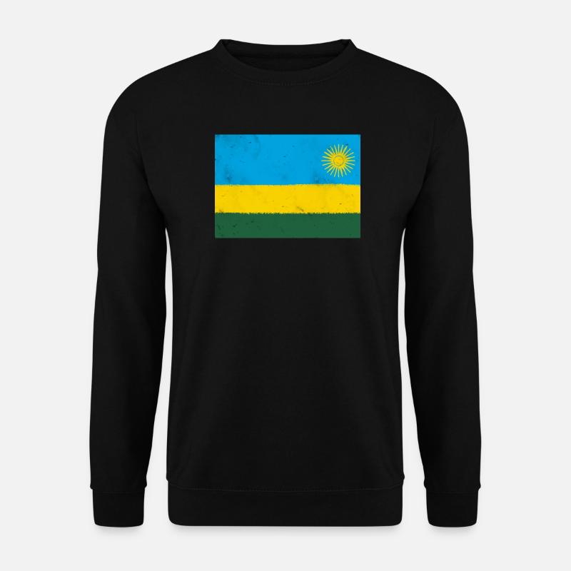 Flagge von Ruanda - Unisex Pullover - Schwarz