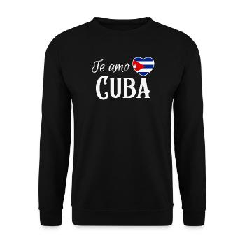 J’adore Cuba, made in Cuba - Sweat-shirt Unisexe - noir - Devant - Alina (178cm) & Michal (187cm)