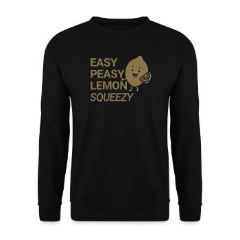 Easy Peasy Lemon Squeezy - Unisex Sweatshirt - black - Front - Alina (178cm) & Michal (187cm)