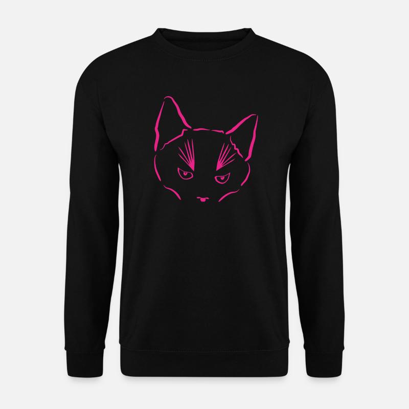 Katze im Fokus - Unisex Pullover - Schwarz