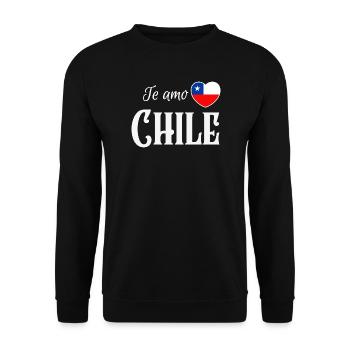 J’aime le Chili, fierté chilienne - Sweat-shirt Unisexe - noir - Devant - Alina (178cm) & Michal (187cm)