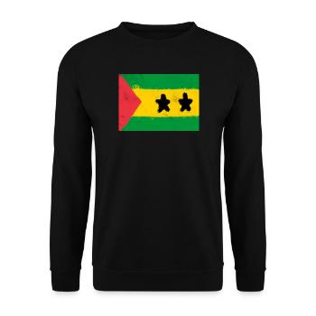 Drapeau de São Tomé-et-Príncipe - Sweat-shirt Unisexe - noir - Devant - Alina (178cm) & Michal (187cm)