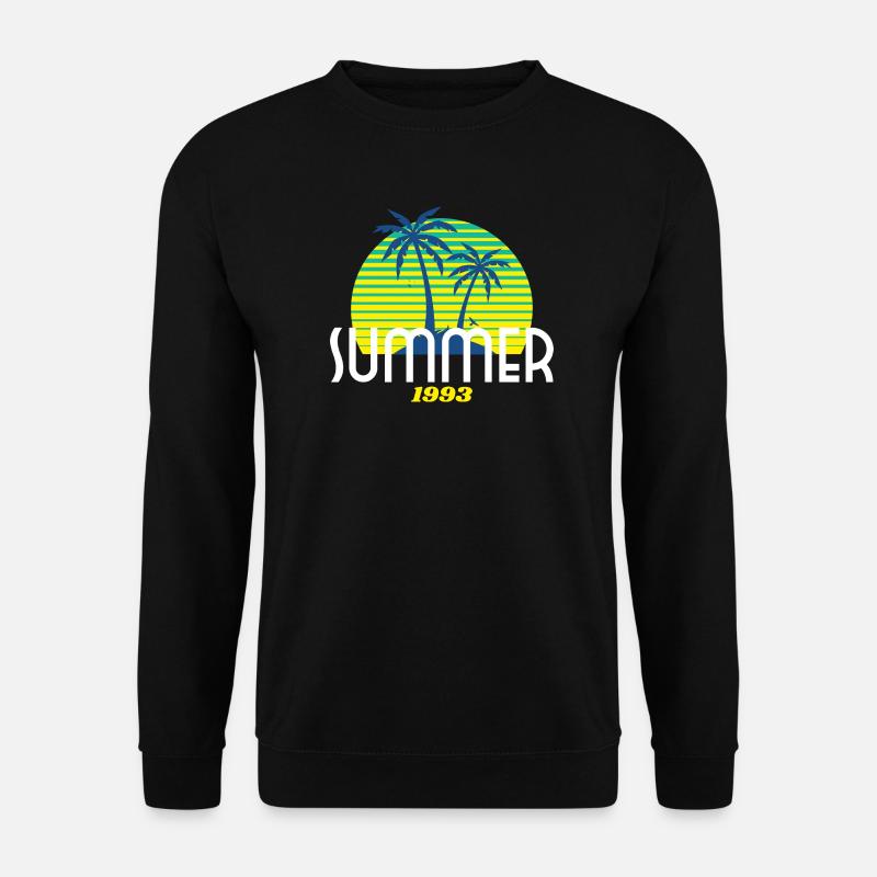 Tropical Palm Tree & Sunset Design - Unisex Sweatshirt - black