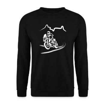 Chemise motard à motif - Sweat-shirt Unisexe - noir - Devant - Alina (178cm) & Michal (187cm)