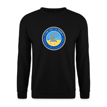 A Narwhal's tusk is actually a tooth - Unisex Sweatshirt - black - Front - Alina (178cm) & Michal (187cm)
