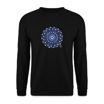 Mandala Schutz - Unisex Pullover - Schwarz - Vorne - Alina (178cm) & Michal (187cm)