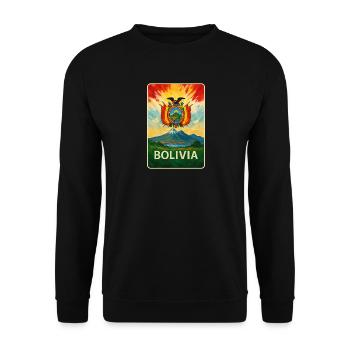 Bolivia Flags Landscape Design - Unisex Sweatshirt - black - Front - Alina (178cm) & Michal (187cm)