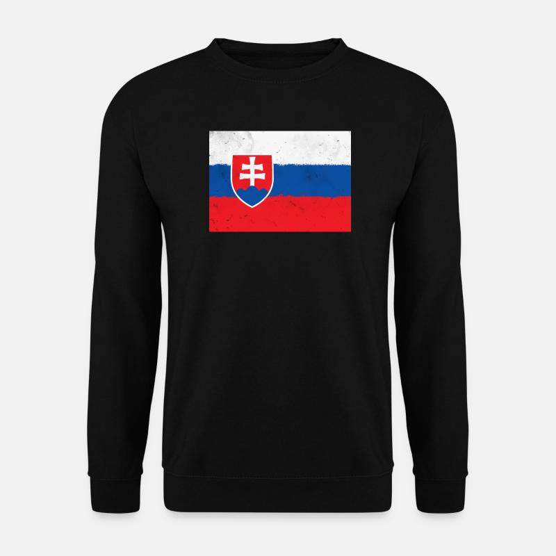 Flagge der Slowakei - Unisex Pullover - Schwarz