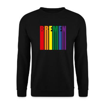 Cadeau de la fierté arc-en-ciel de Brême - Sweat-shirt Unisexe - noir - Devant - Alina (178cm) & Michal (187cm)