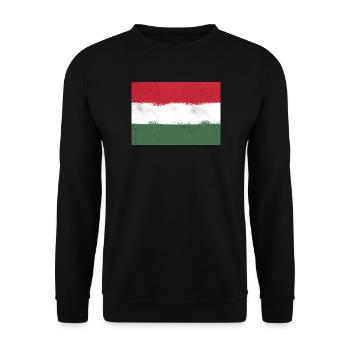Drapeau de la Hongrie - Sweat-shirt Unisexe - noir - Devant - Alina (178cm) & Michal (187cm)