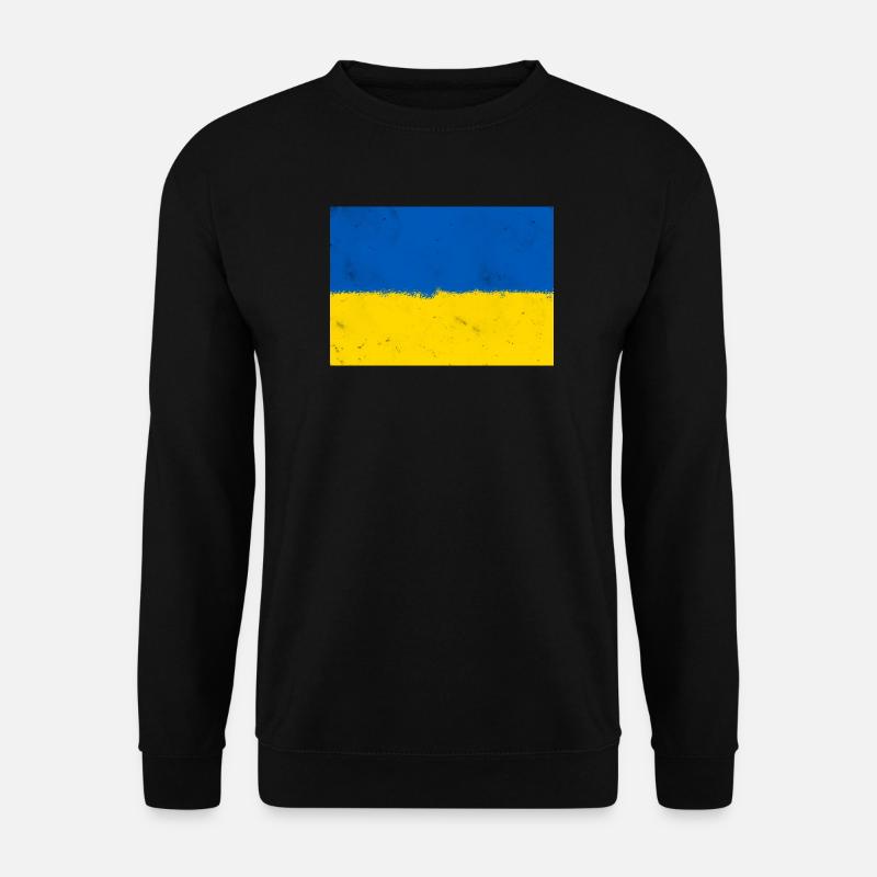 Flagge der Ukraine - Unisex Pullover - Schwarz