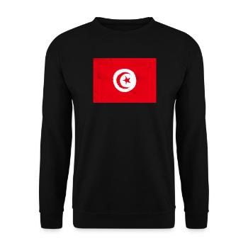 Flagge von Tunesien - Unisex Pullover - Schwarz - Vorne - Alina (178cm) & Michal (187cm)