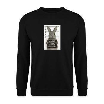 Criminal Rabbit - Unisex Sweatshirt - black - Front - Alina (178cm) & Michal (187cm)