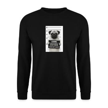 Criminal pug - Unisex Sweatshirt - black - Front - Alina (178cm) & Michal (187cm)