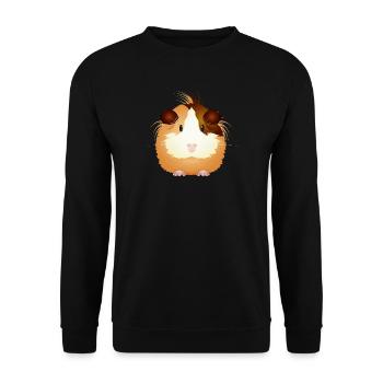 Cochon d’Inde sucré – à tomber amoureux ! - Sweat-shirt Unisexe - noir - Devant - Alina (178cm) & Michal (187cm)
