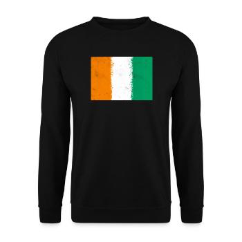 Drapeau de la Côte d’Ivoire - Sweat-shirt Unisexe - noir - Devant - Alina (178cm) & Michal (187cm)