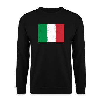 Drapeau de l’Italie - Sweat-shirt Unisexe - noir - Devant - Alina (178cm) & Michal (187cm)