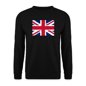 Flagge des Vereinigten Königreichs - Unisex Pullover - Schwarz - Vorne - Alina (178cm) & Michal (187cm)