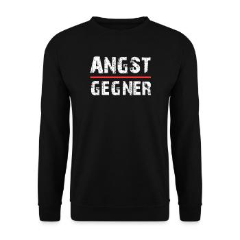 Gamer Angstgegner Furchtlos Kampfgeist - Unisex Pullover - Schwarz - Vorne - Alina (178cm) & Michal (187cm)