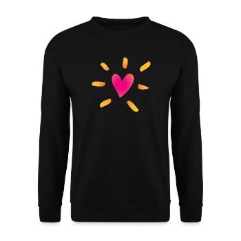Cœur Course Mariage Amour Bande dessinée Se marier Couple - Sweat-shirt Unisexe - noir - Devant - Alina (178cm) & Michal (187cm)