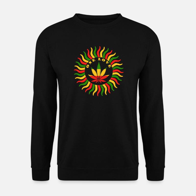 Vibrant Cannabis Love Emblem - Unisex Sweatshirt - black