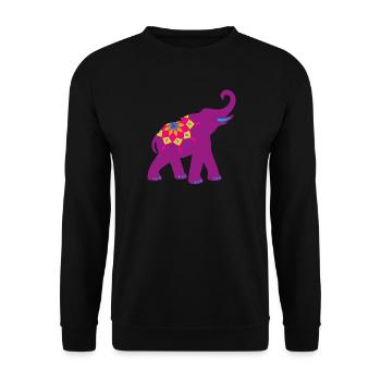 Yoga Meditation Mandala Indien Tierliebe Namaste - Unisex Pullover - Schwarz - Vorne - Alina (178cm) & Michal (187cm)