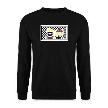 PETSCII: the band band - Unisex Sweatshirt - black - Front - Alina (178cm) & Michal (187cm)