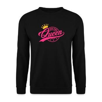 Beer Pong Queen 3 - Unisex Pullover - Schwarz - Vorne - Alina (178cm) & Michal (187cm)