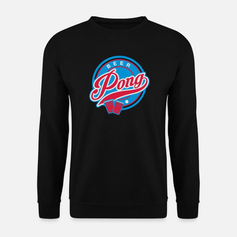 Beer Pong und Becher - Unisex Pullover - Schwarz