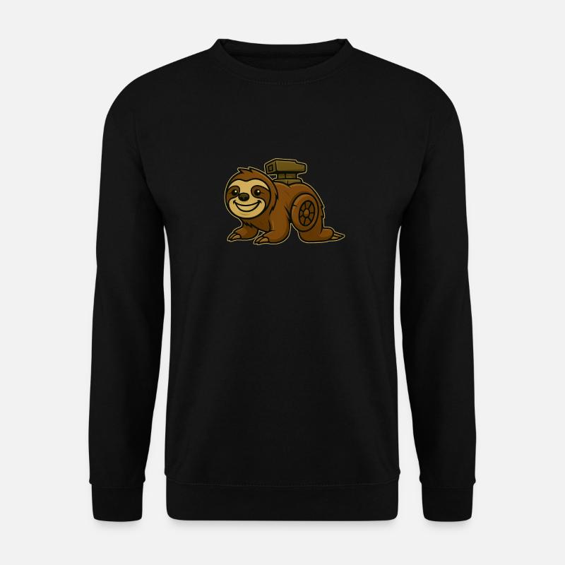 Faultier Turbo Design - Unisex Pullover - Schwarz