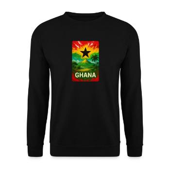 Ghana Aménagement paysager - Sweat-shirt Unisexe - noir - Devant - Alina (178cm) & Michal (187cm)
